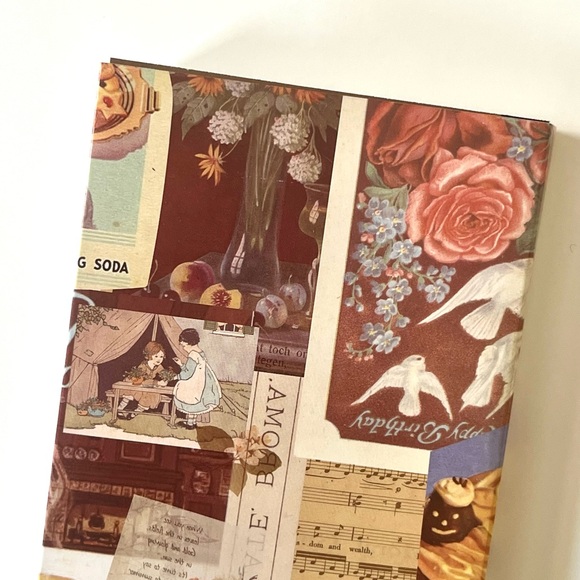 🏷️ retro vintage antique style A6 grid notebook with book cover - Picture 4 of 16